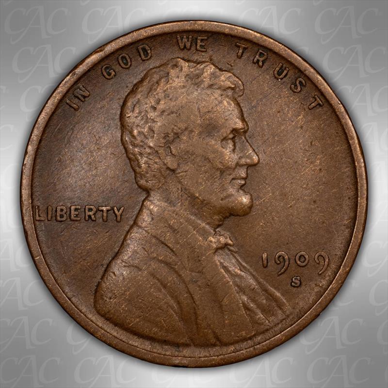 1909-S VDB 1C CACG VF 35