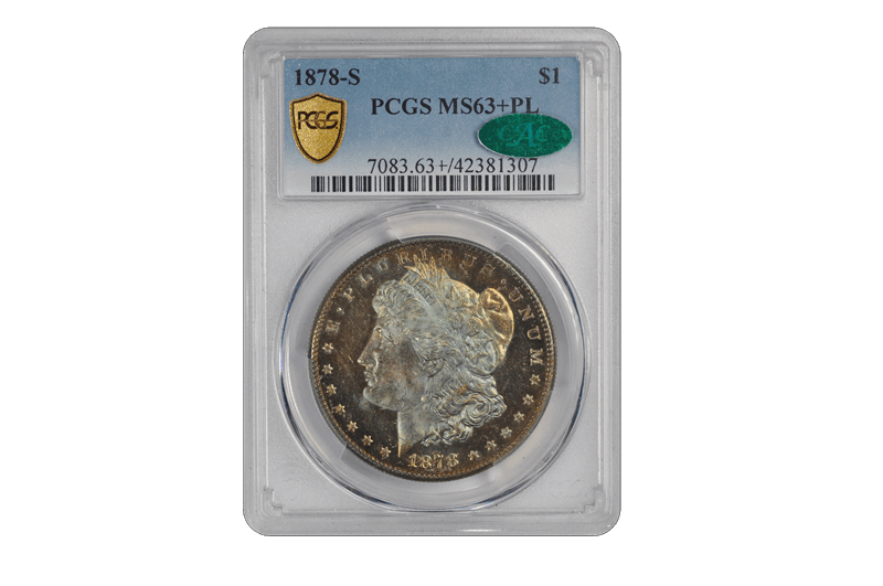 1878-S $1 Morgan Dollar PCGS PL (CAC) #3302-20 MS63+