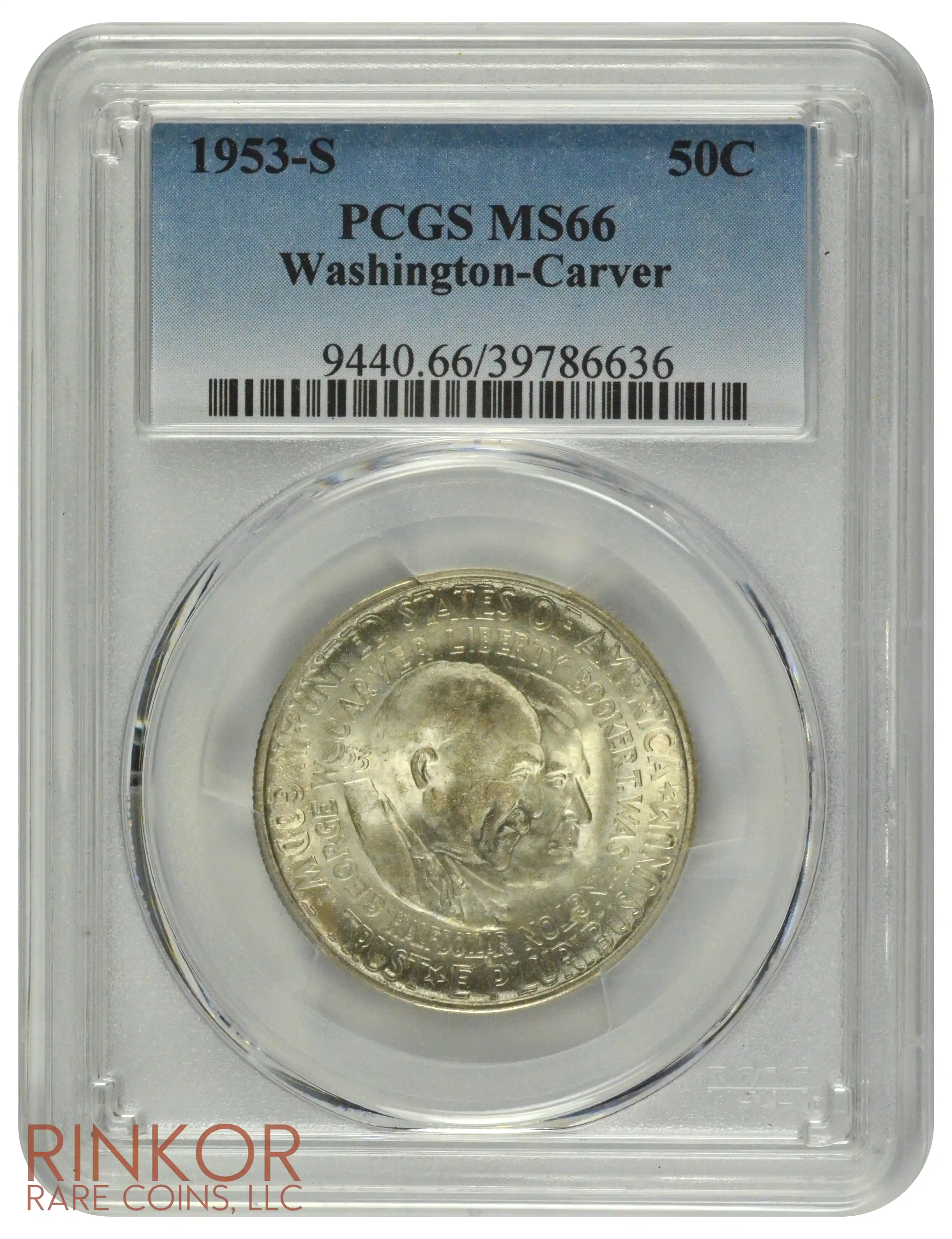 1953-S Washington-Carver Commemorative Half Dollar PCGS MS 66