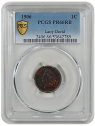 1906 Indian Head PCGS RB 66