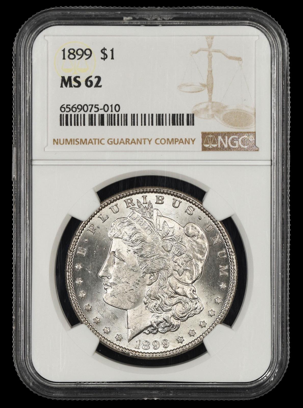 1899 $1 NGC MS 62