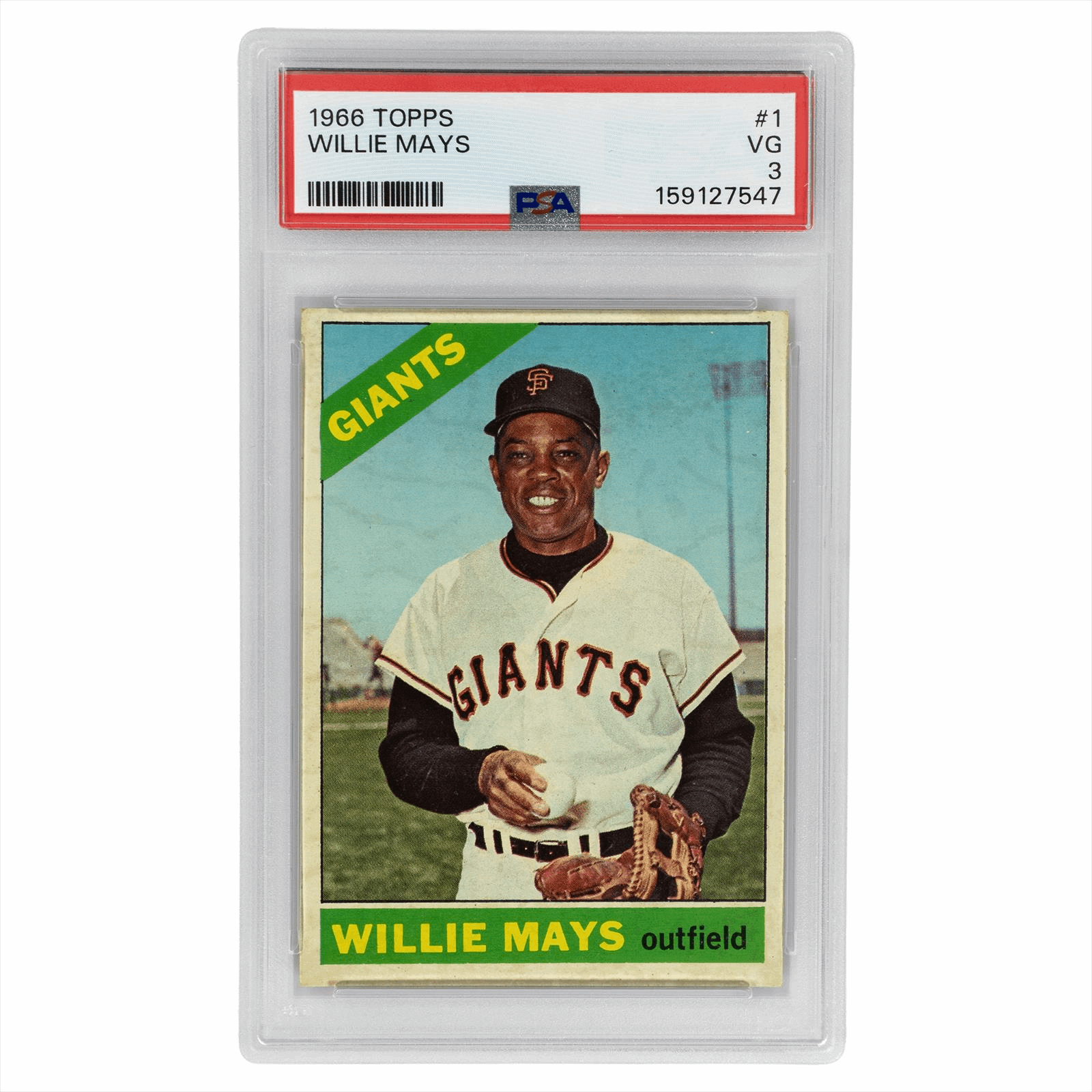 1966 Topps Willie Mays #1 PSA VG 3 Cert #159127547