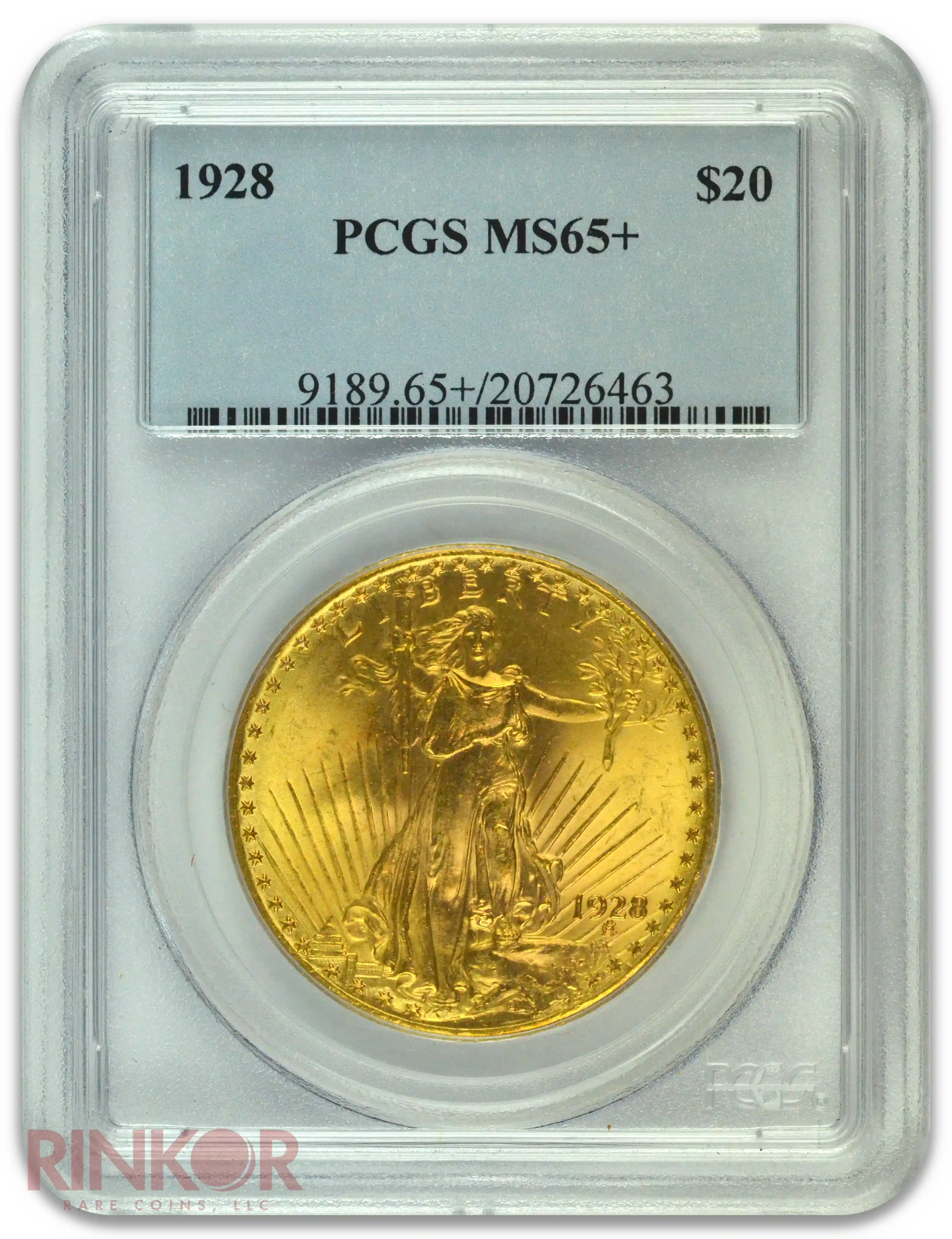 1928 Saint Gaudens $20 PCGS MS 65+