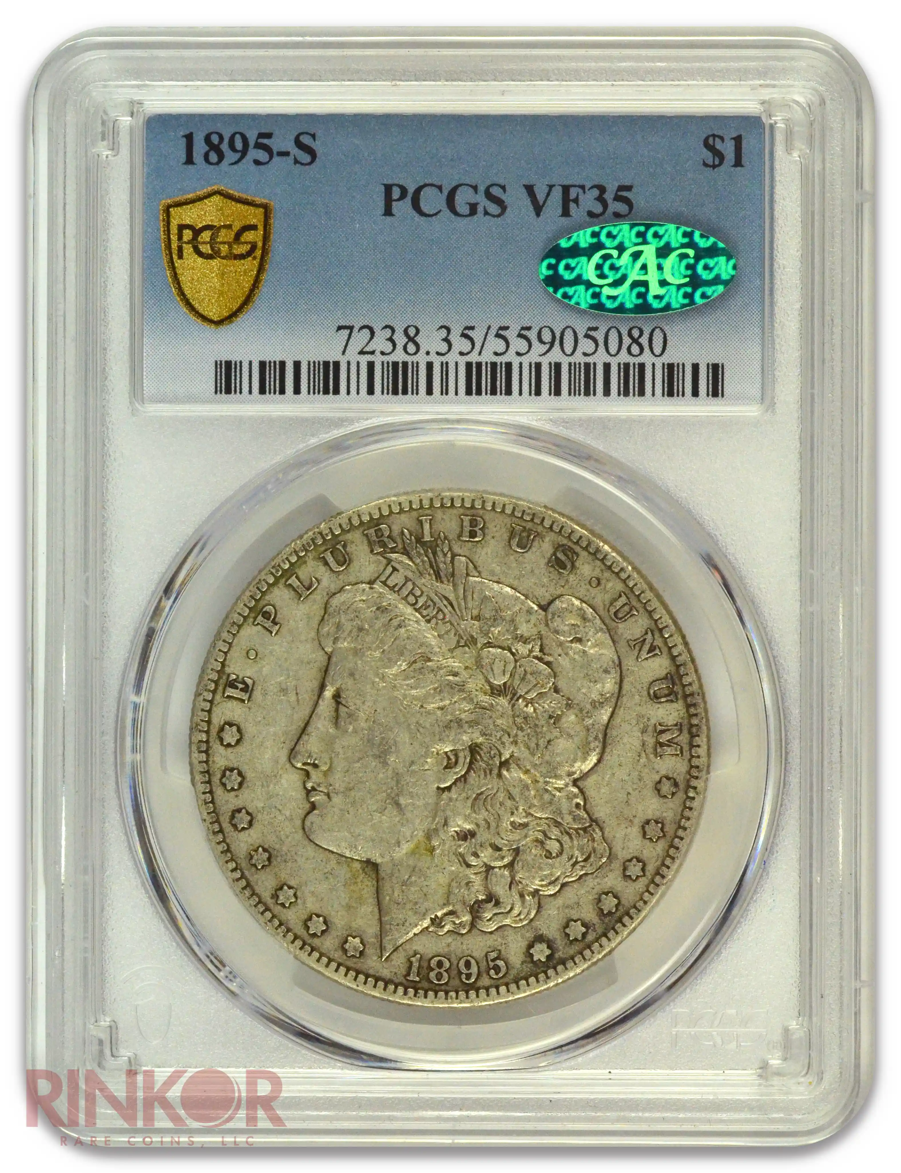 1895-S $1 Morgan Dollar PCGS VF-35 CAC