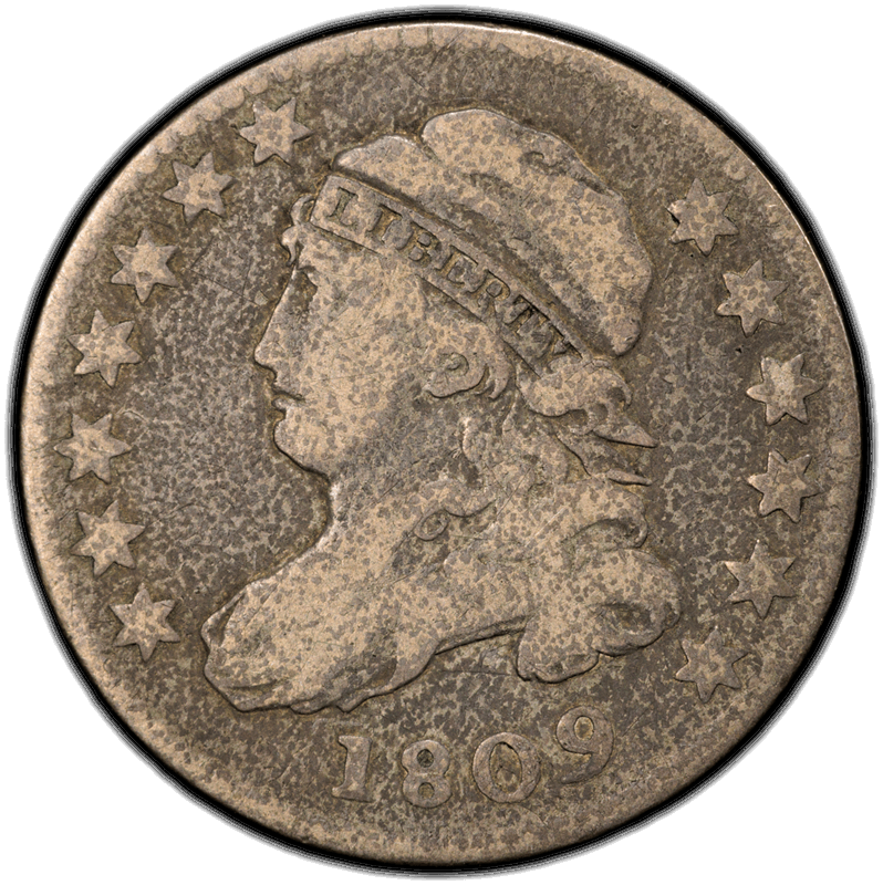 1809 10C PCGS F-12 CAC