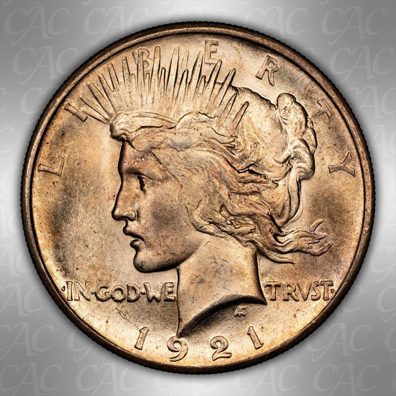 1921 S$1 CACG MS 64 