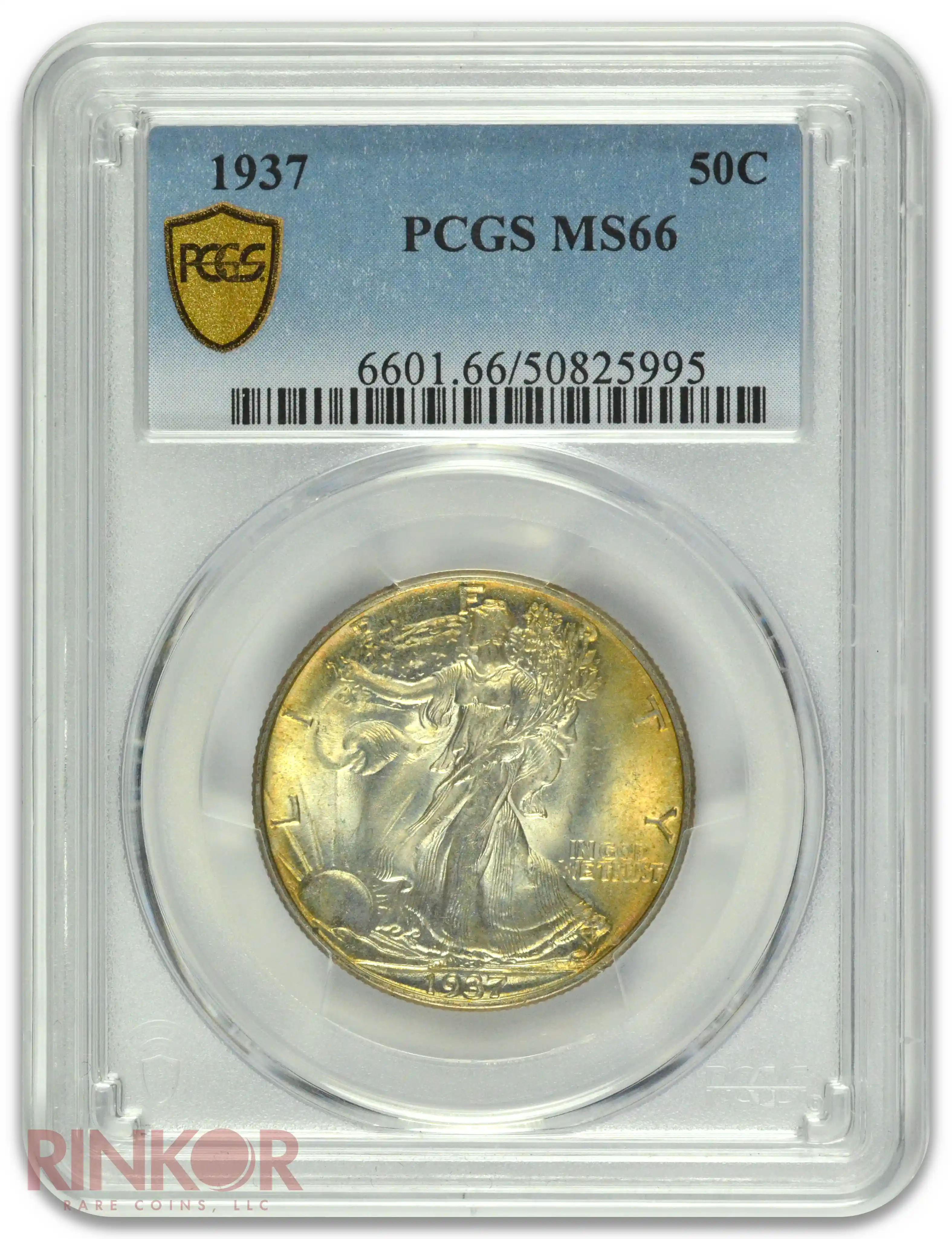 1937 Walking Liberty PCGS MS 66