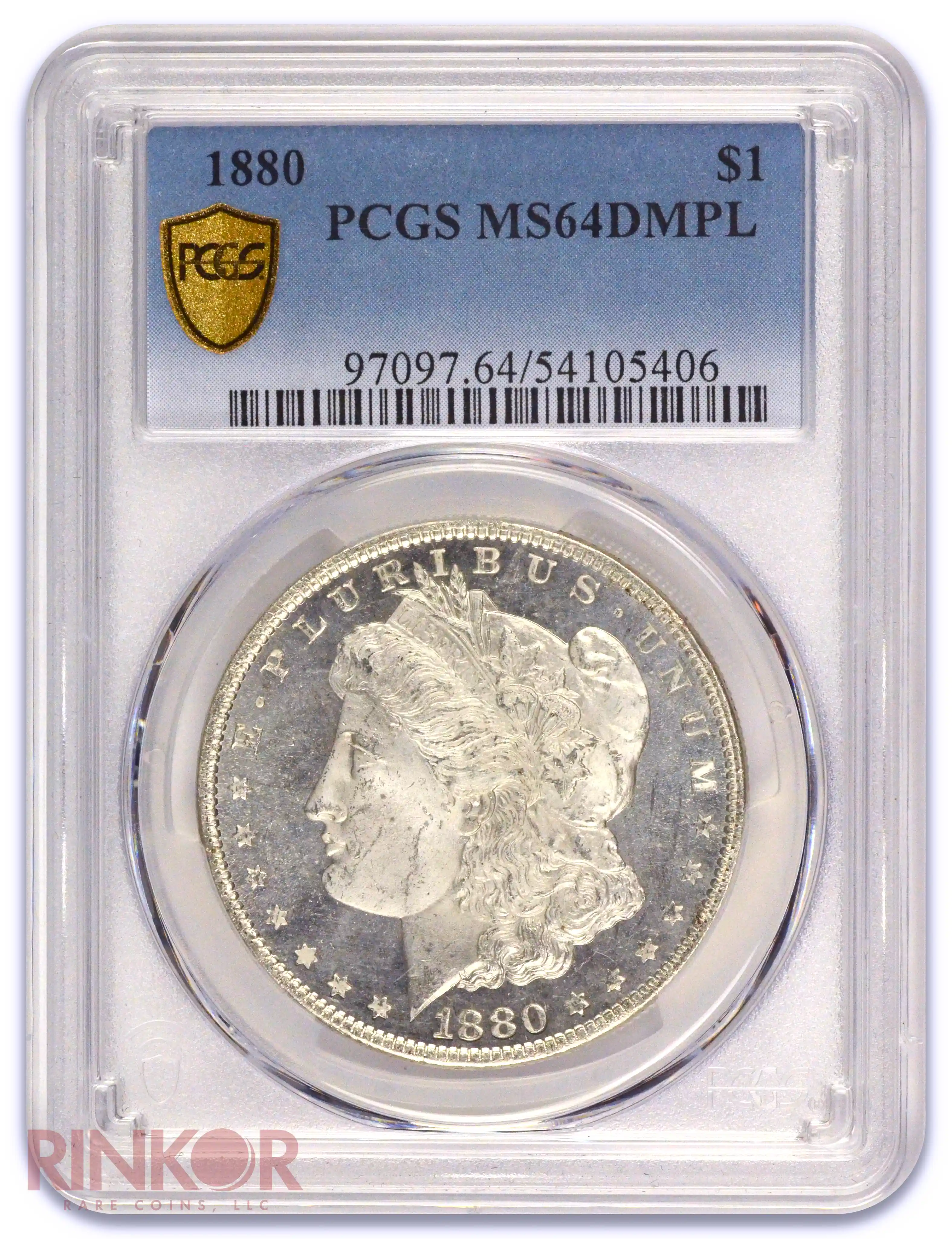 1880 $1 Morgan Dollar PCGS MS 64 DMPL 