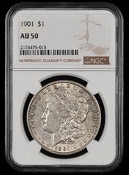1901 $1 NGC AU-50