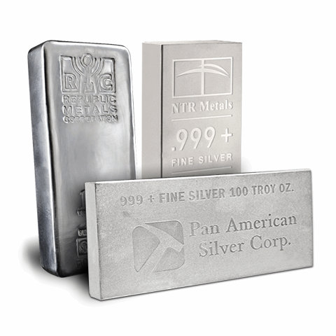 100oz Silver Bar -Assorted Mints and Designs- 