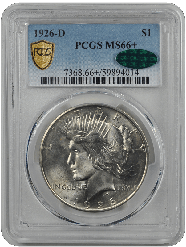 1926-D Peace PCGS CAC MS 66+