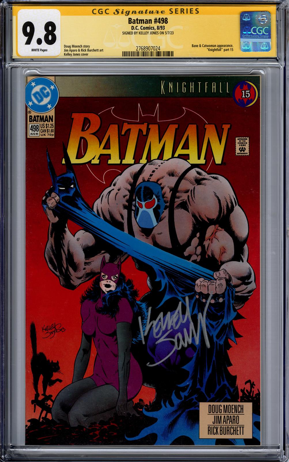 Batman #498 CGC Signature Series 9.8 (D.C., 1993) Signed by Kelley Jones 