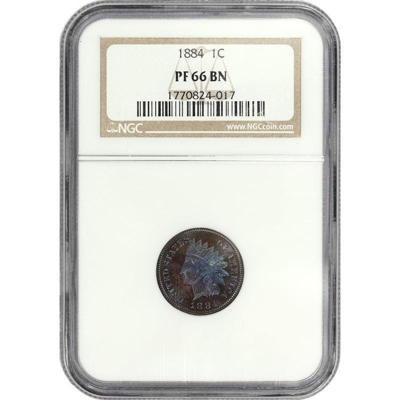 1884 Indian Head Cent 1C NGC PR 66 BN