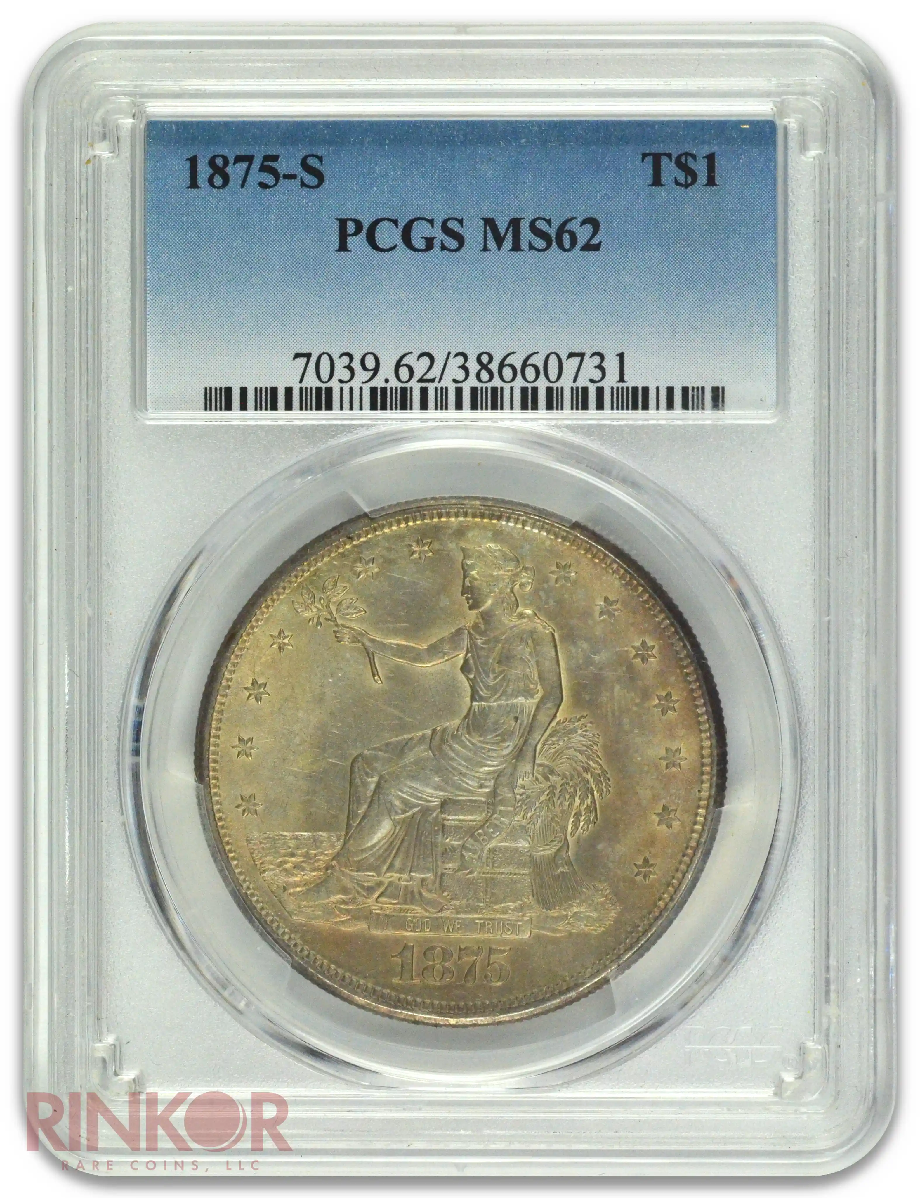 1875-S $1 Trade Dollar PCGS MS 62