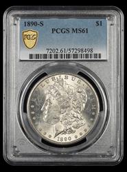 1890-S $1 PCGS MS 61