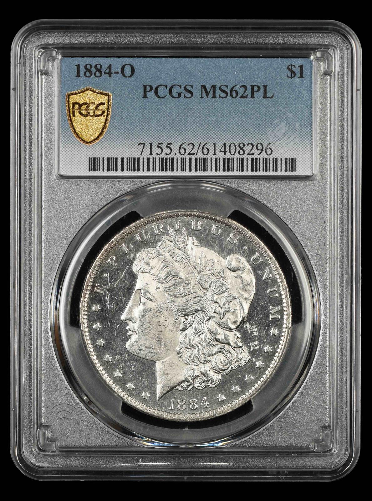 1884 O $1 PCGS MS 62 PL