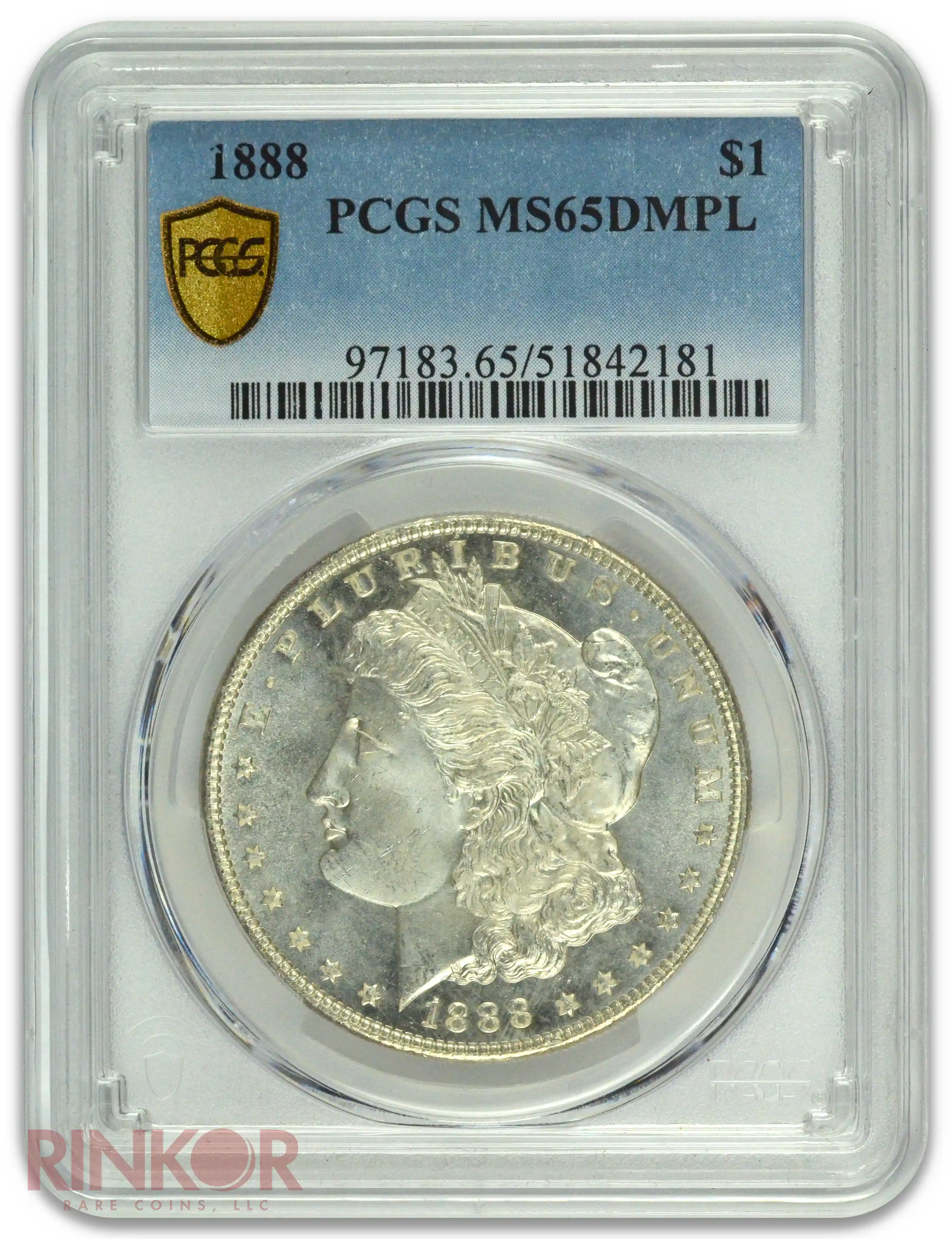 1888 $1 Morgan Dollar PCGS MS 65 DMPL