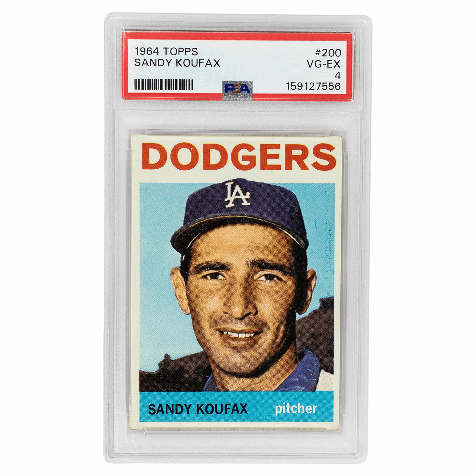 1964 Topps Sandy Koufax #200 PSA VG-EX 4 Cert #159127556