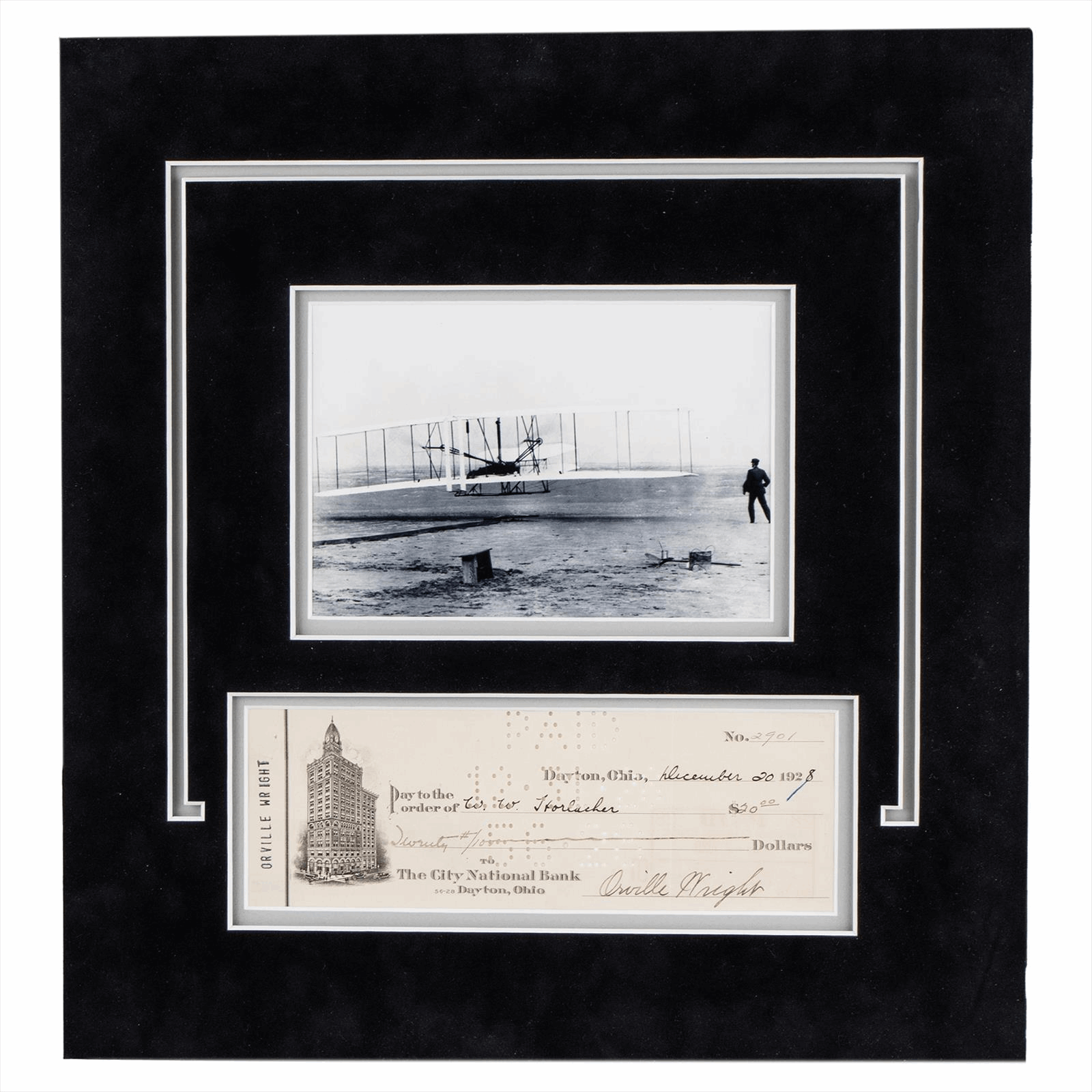 Orville Wright Signed Check with Photo JSA Certified 