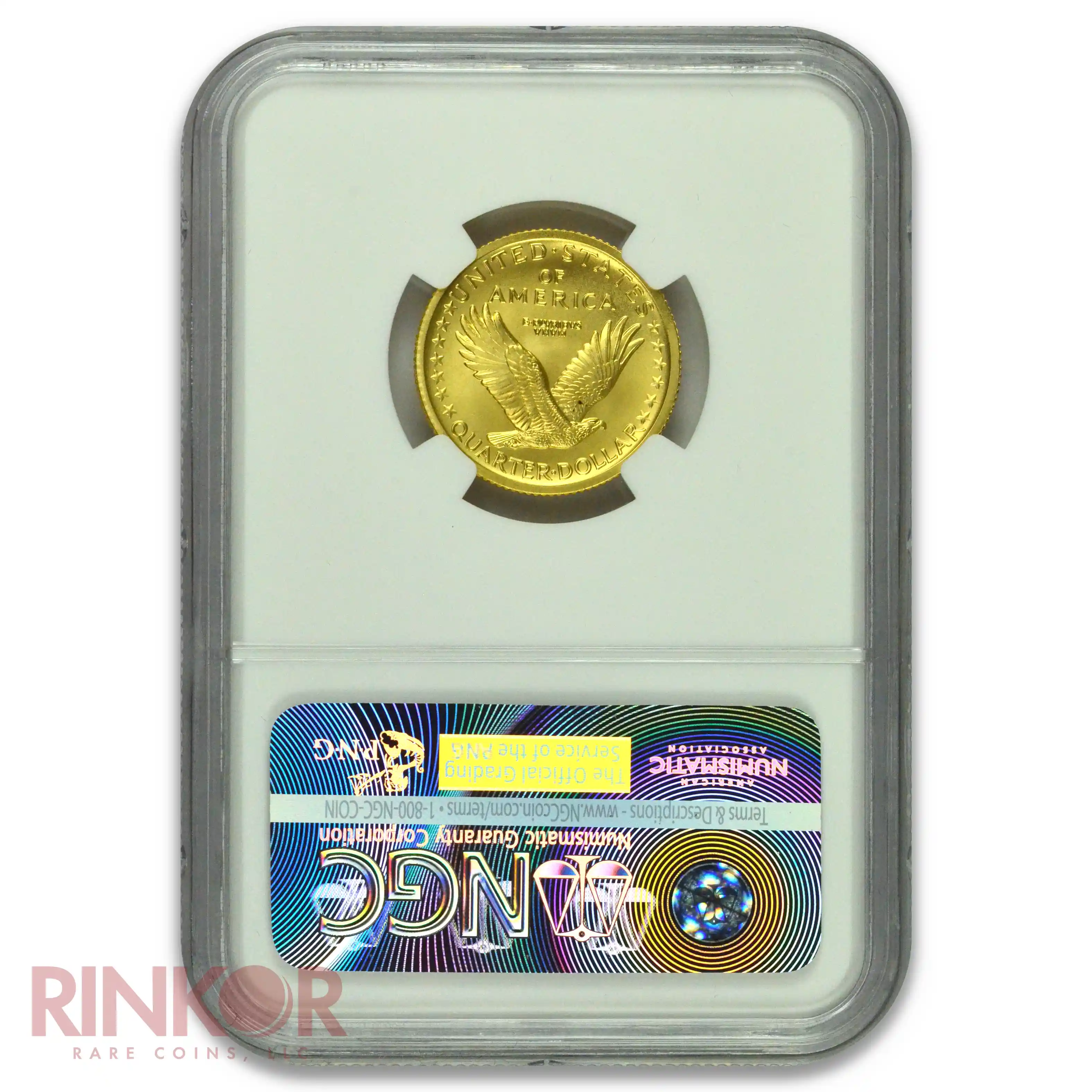 2016-W Gold 1/4oz Standing Liberty Quarter 100th Anniversary First Releases Jones Sig NGC SP 70