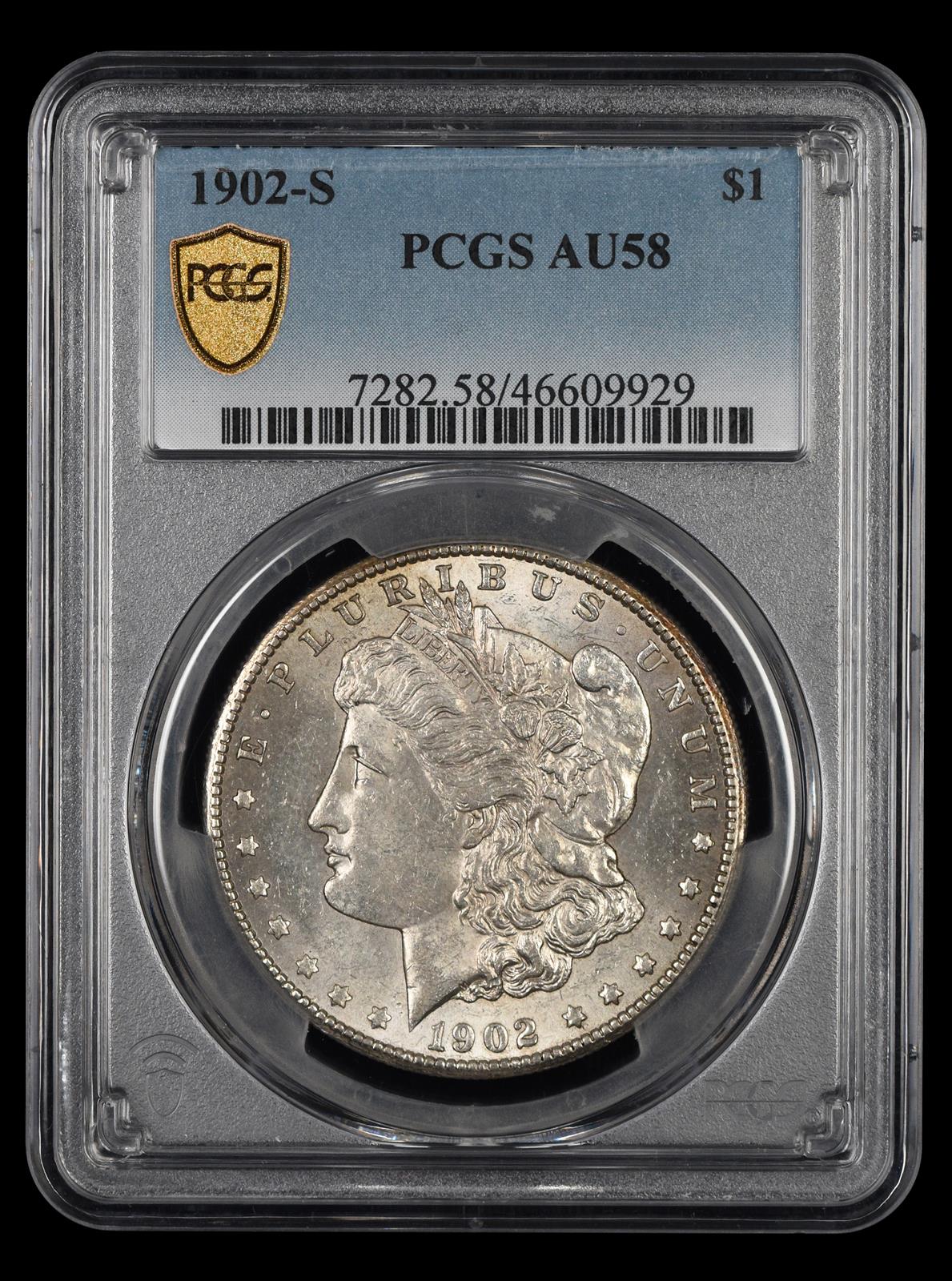1902-S $1 PCGS AU-58
