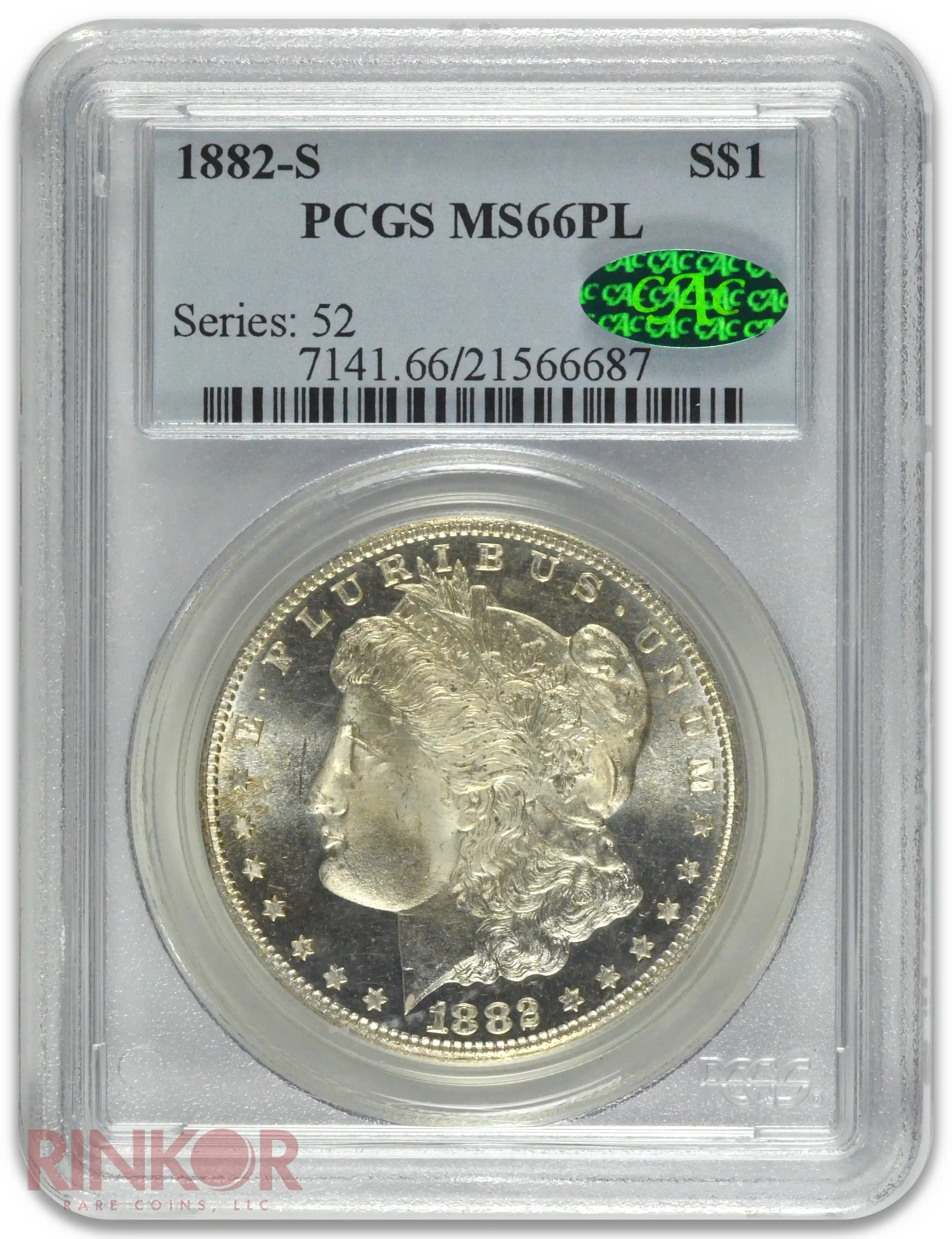 1882-S $1 PCGS MS 66 PL CAC