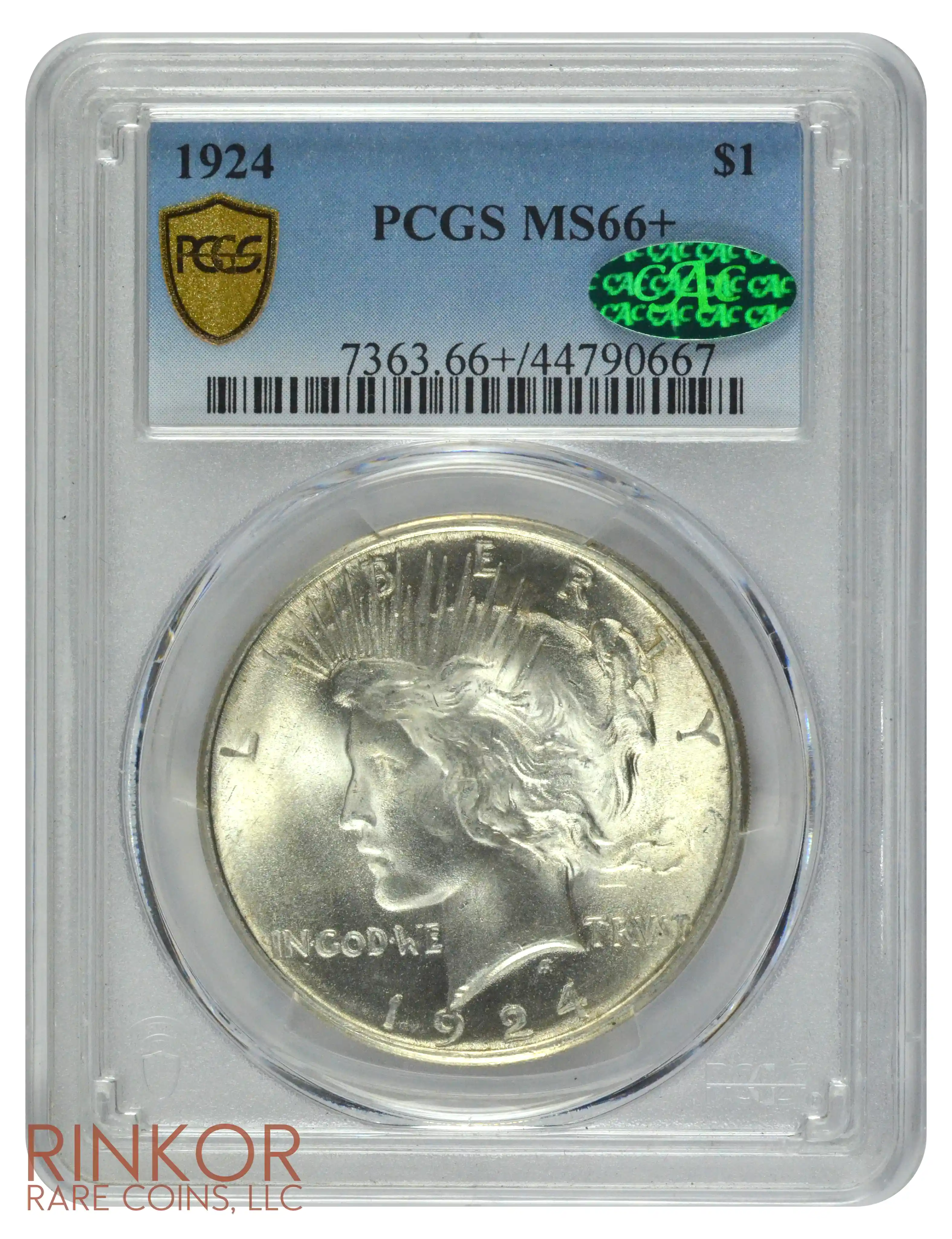 1924 $1 PCGS MS 66+ CAC