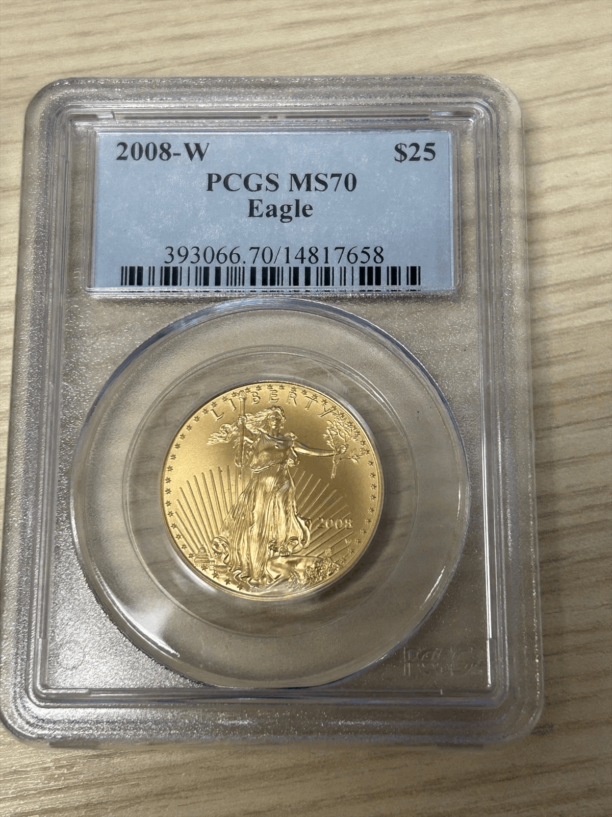 2008-w-25-burnished-gold-eagle-pcgs-ms-70