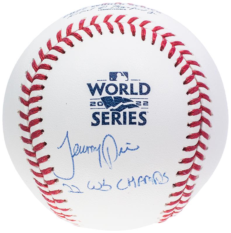 Jeremy Peña Autographed 2022 World Series Champs Inscribed Baseball 