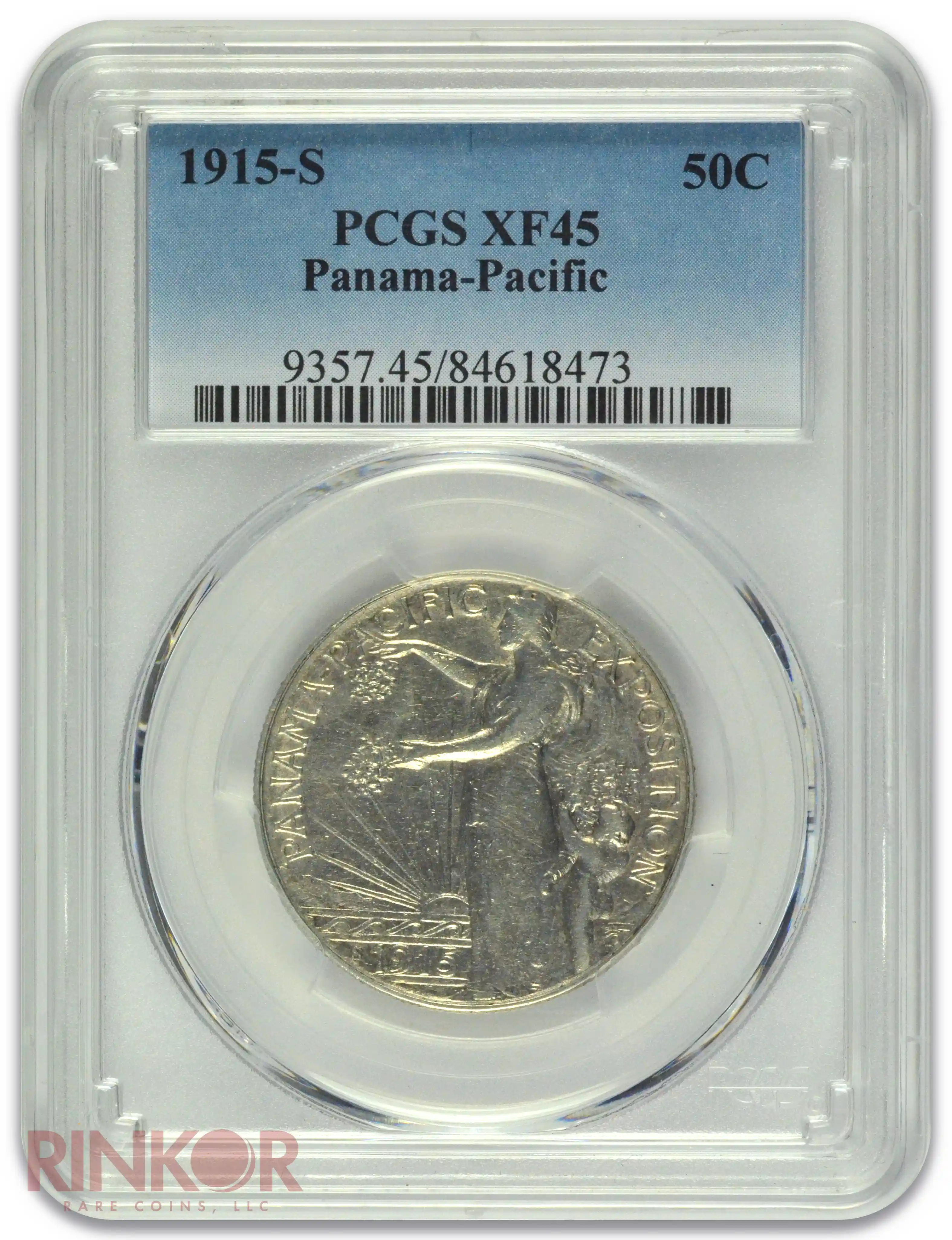 1915-S 50C Panama-Pacific Commemorative Half Dollar PCGS XF-45