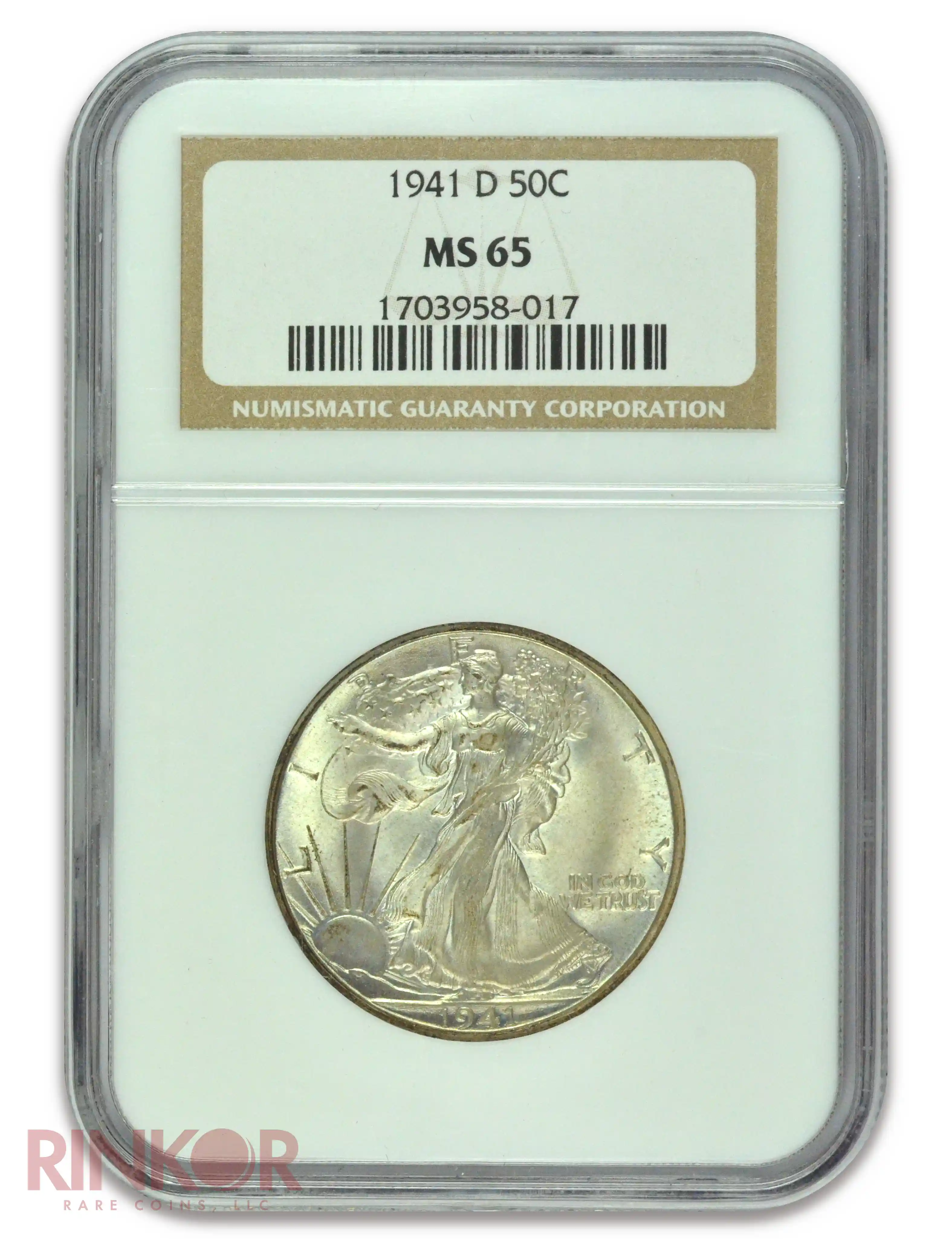 1941-D Walking Liberty Half Dollar NGC MS 65