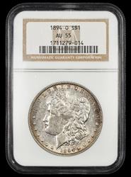 1894 O $1 NGC AU-55