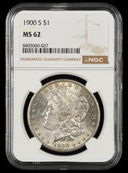 1900 S $1 NGC MS62