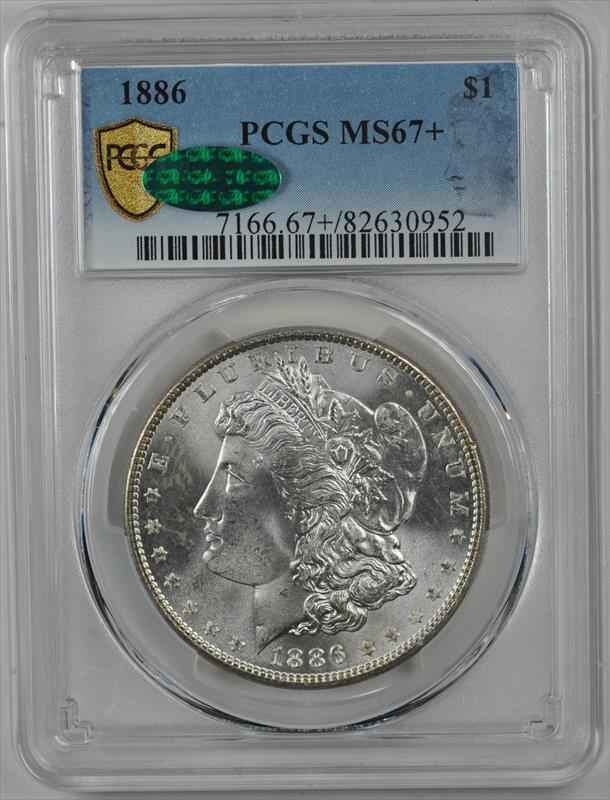 1886 Morgan PCGS CAC MS 67+ 