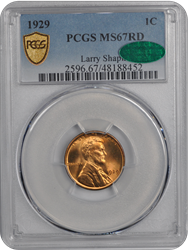 1929 PCGS 1C (CAC) MS67RD 