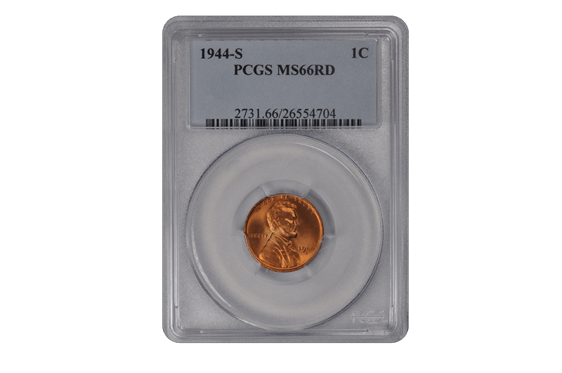1944-S Lincoln Wheat PCGS MS RD 66