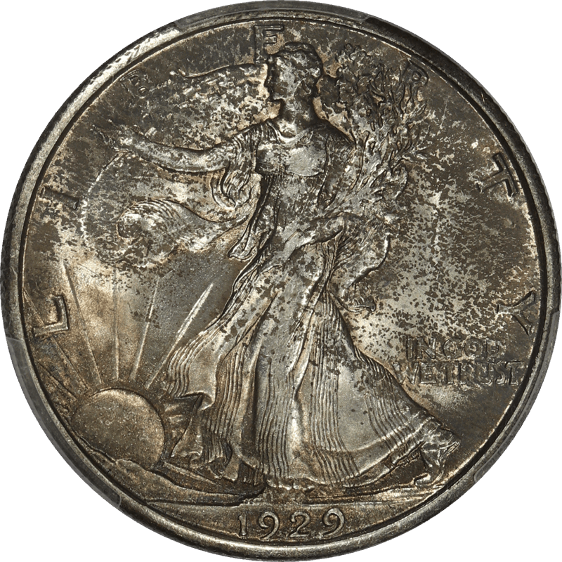 1929-D Walking Liberty Half Dollar 50c, PCGS MS 63 - Nice Original Coin