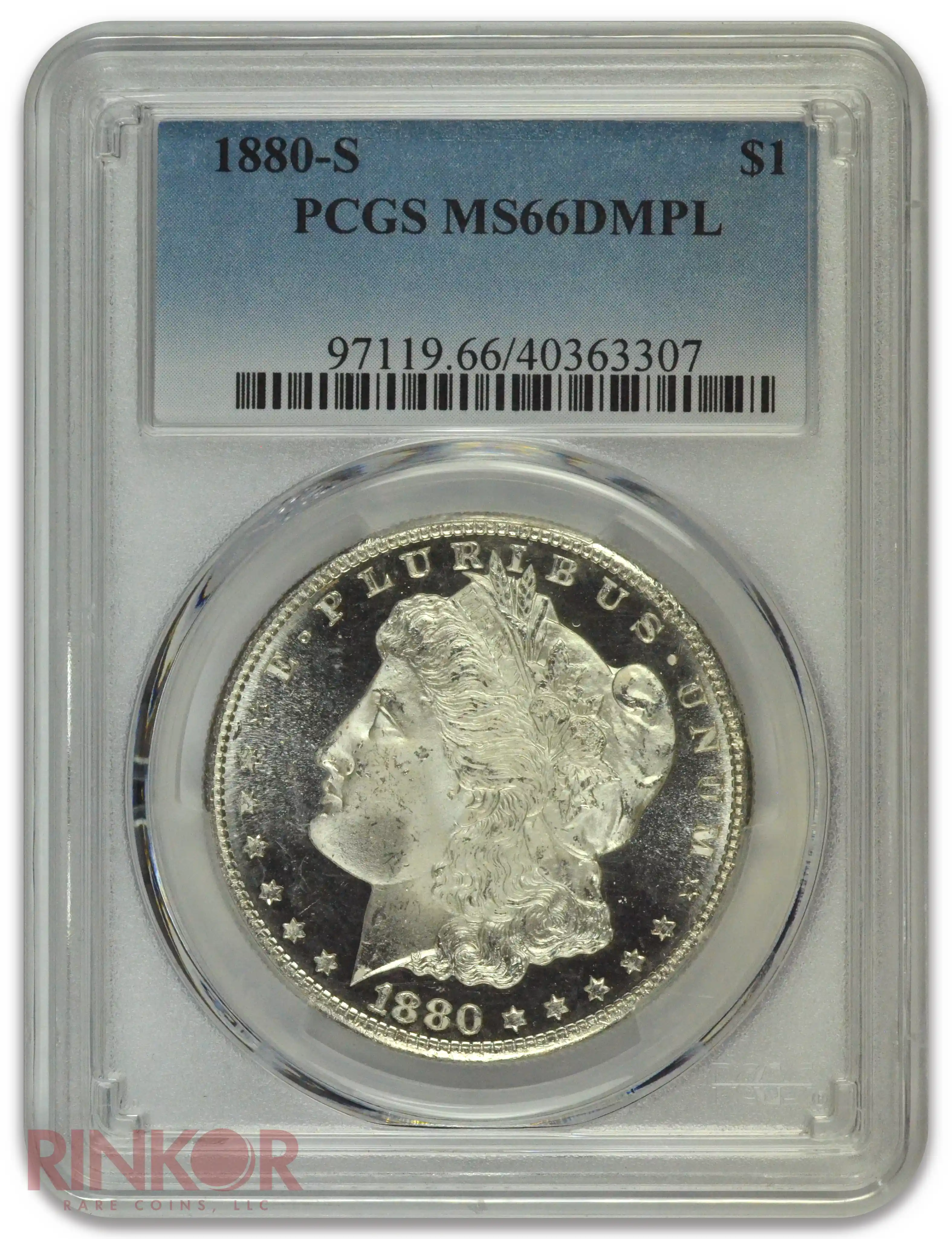 1880-S $1 Morgan Dollar PCGS MS 66 DMPL