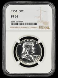 1954 Franklin Half Dollar NGC PF66 PF66