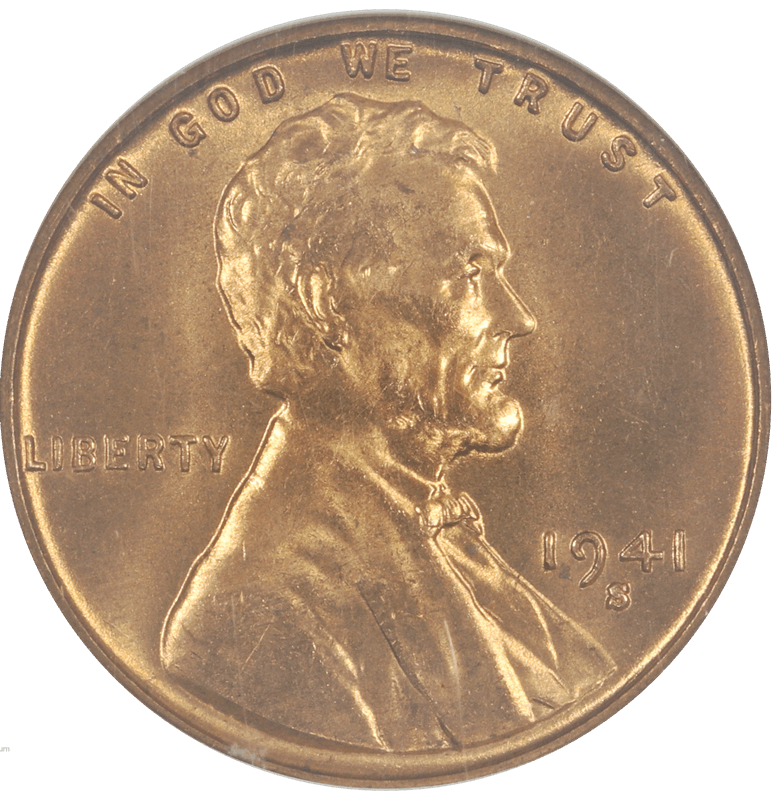 1941-S Lincoln Wheat Cent NGC MS 67 RD