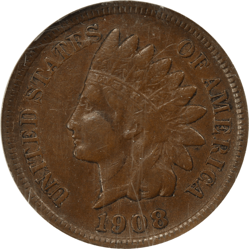 1908-S Indian Head Cent 1c, NGC XF 40 CAC