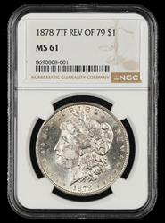 1878 7TF Rev Of 79 $1 NGC MS 61