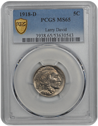 1918-D Buffalo PCGS MS 65