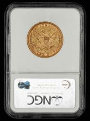 1847 $10 Gold NGC AU53
