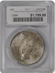 1934-D $1 Peace Dollar PCGS  #3684-9 MS65