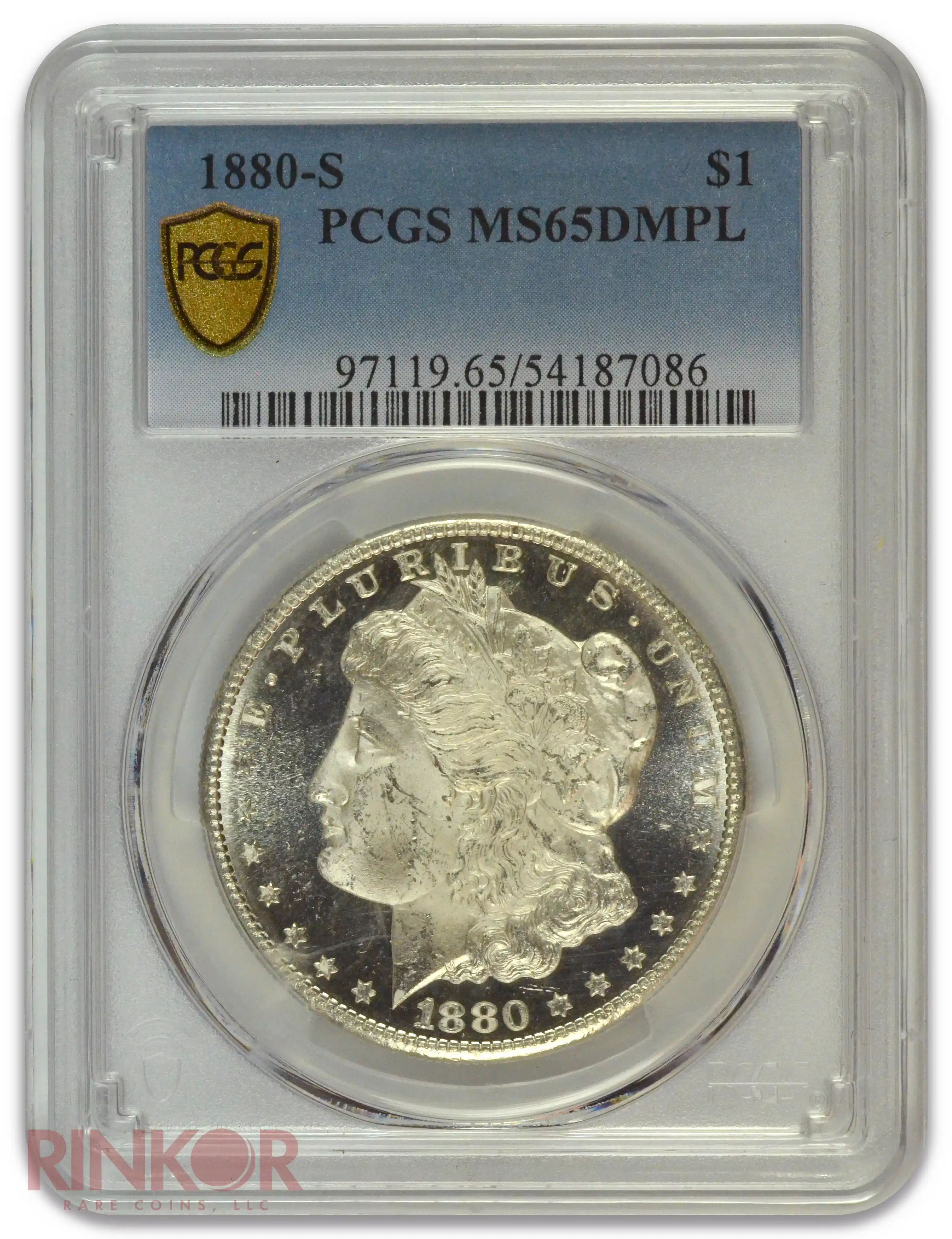 1880-S $1 Morgan Dollar PCGS MS 65 DMPL