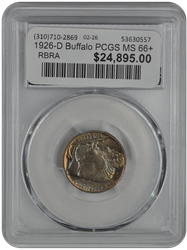 1926-D Buffalo PCGS MS 66+