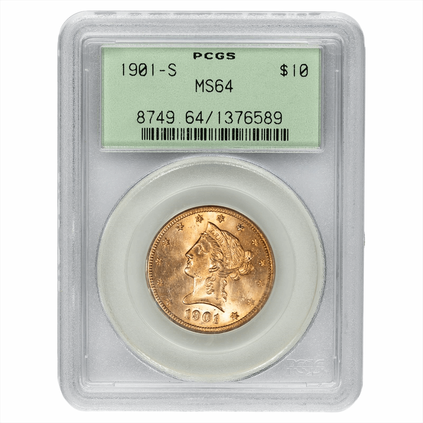 1901-S Liberty Head Gold Eagle $10 PCGS MS 64