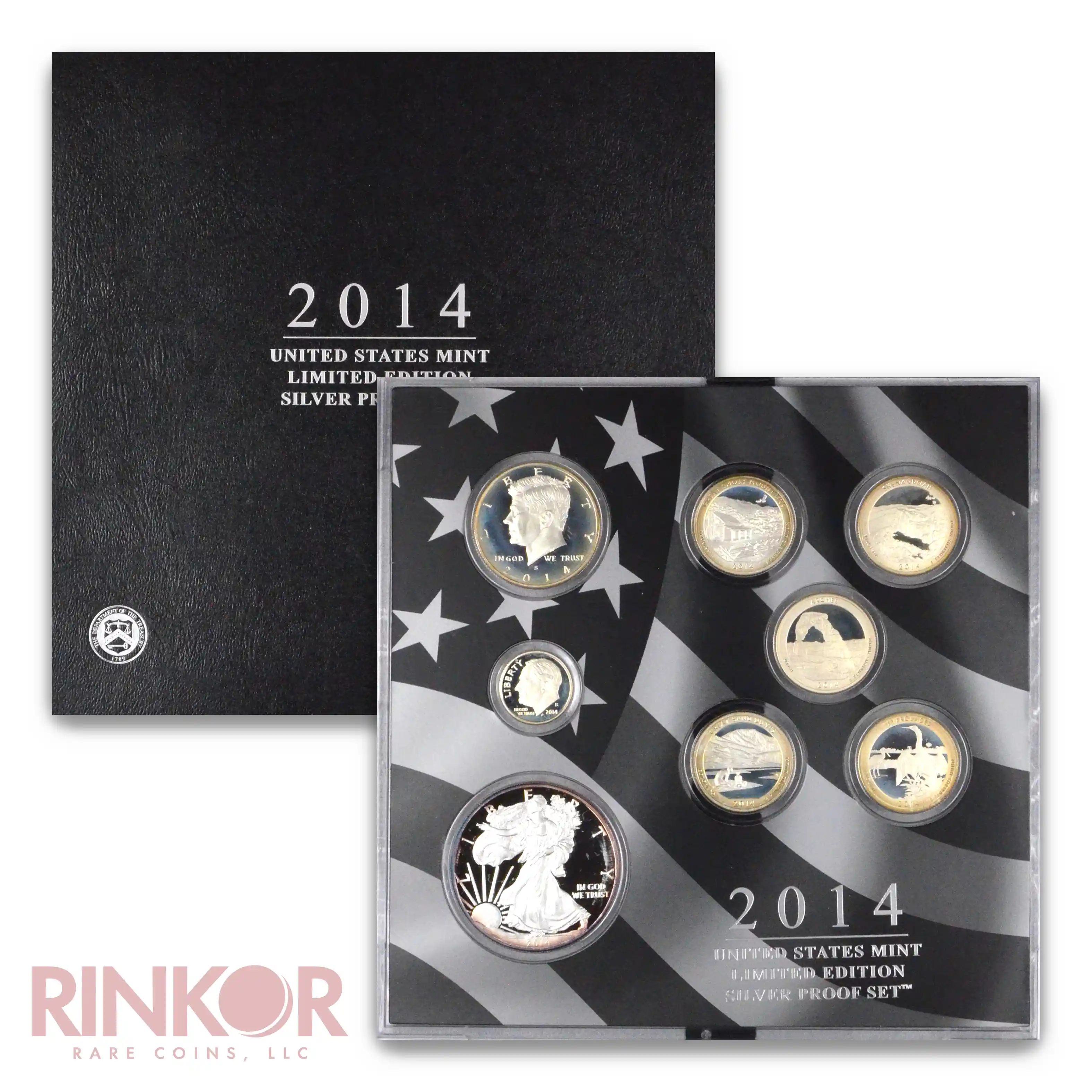 2014-S Limited Edition Silver 8-Coin Proof Set (Box and CoA)