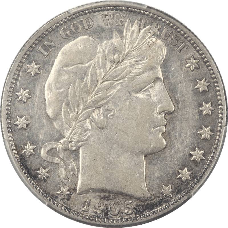 1905-S Barber Half Dollar 50c PCGS AU53 - Nice Original Coin